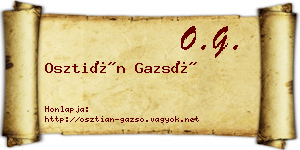 Osztián Gazsó névjegykártya